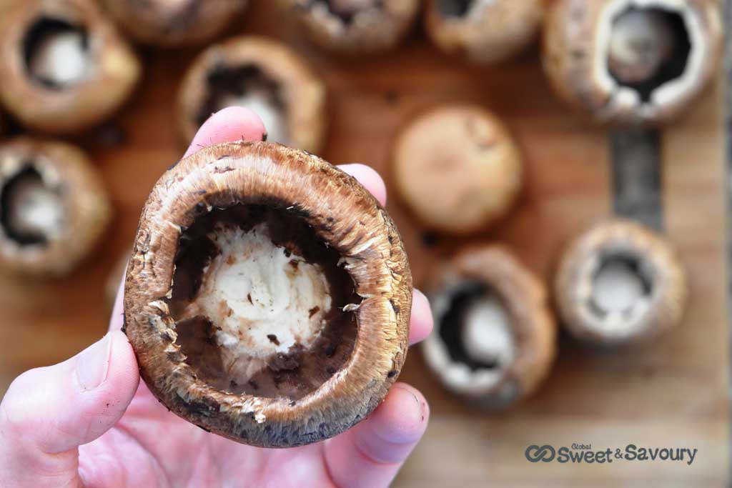 mushroom prep for stuffing